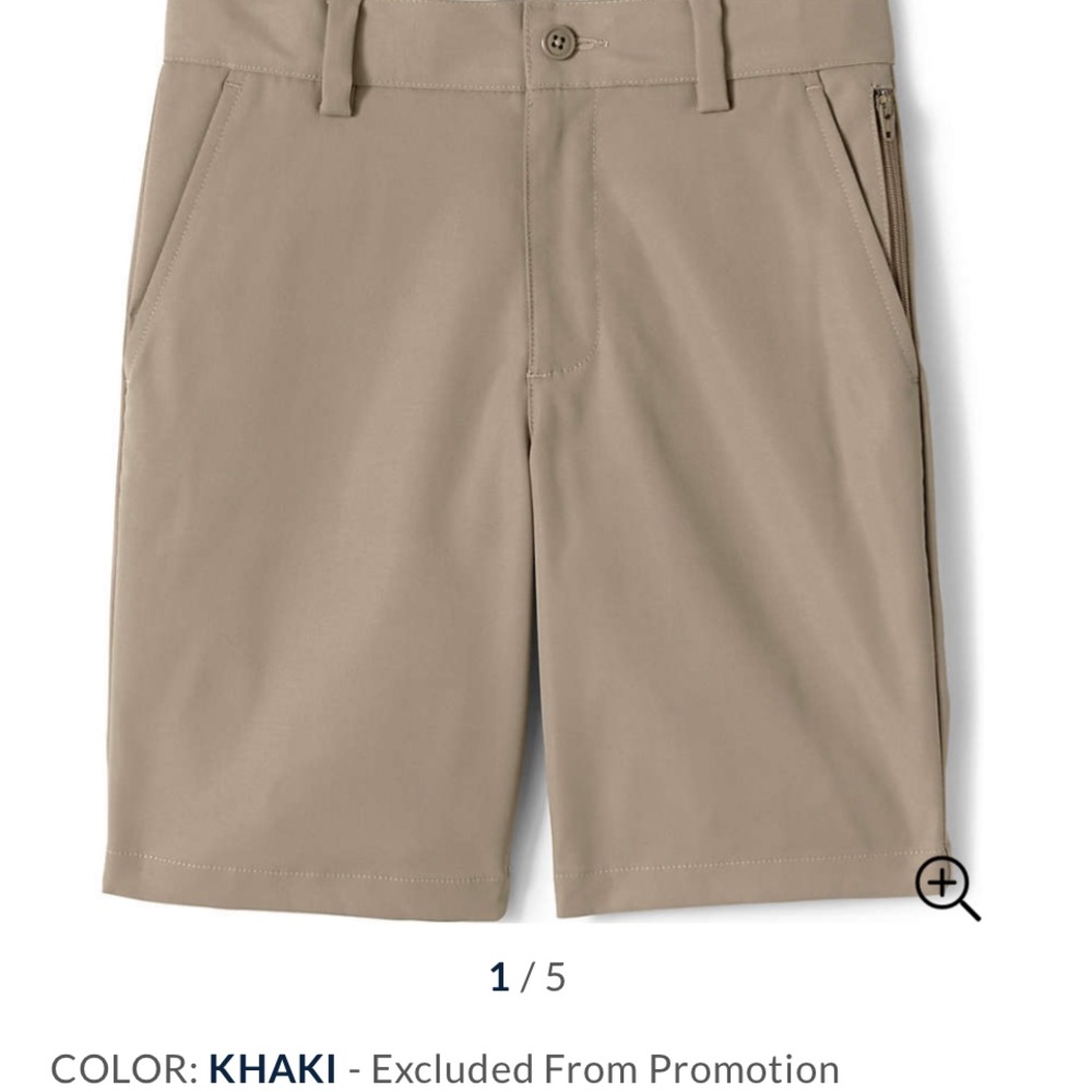 2-NWOT size 18 boys Lands end Active uniform shorts.